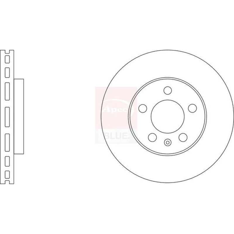 Apec 2 x Vented Front Brake Discs SDK6952-x2