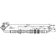 Borg & Beck Brake Hydraulic Hose Line Front Left BBH7209