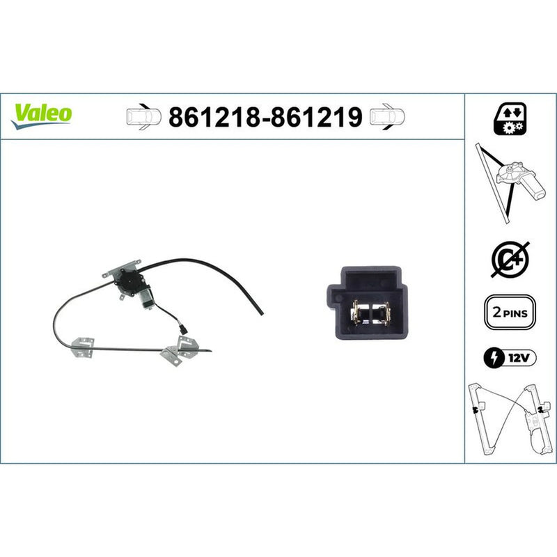 Valeo Electric Window Regulator Lifter Left Front 861218