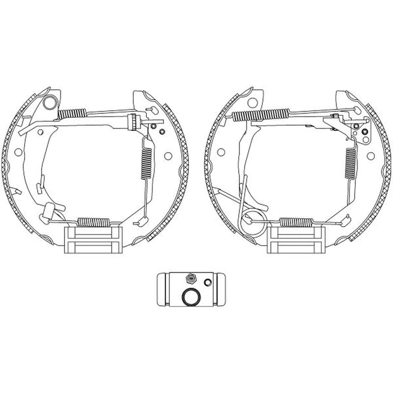 Mintex Brake Shoe Set Axle Kit fits Mercedes-Benz A-Class 1997-2004