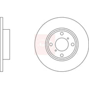 Apec 2 x Solid Front Brake Discs DSK2110-x2