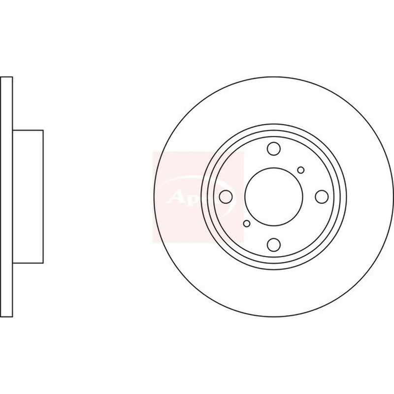 Apec 2 x Solid Front Brake Discs DSK2110-x2