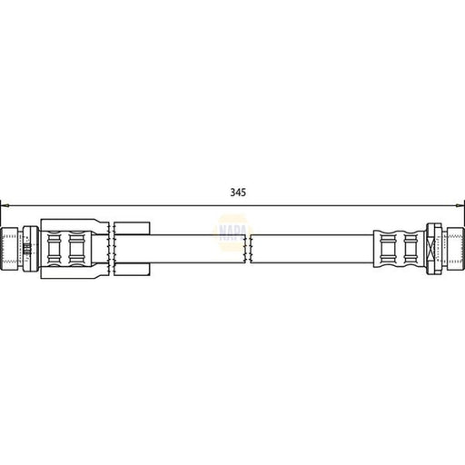 NAPA Brake Hydraulic Hose Line Rear fits Ford Fusion 2002-2012 1.25 1.4 1.6