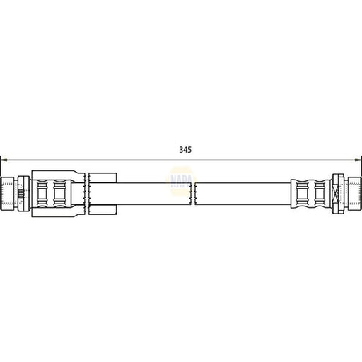 NAPA Brake Hydraulic Hose Line Rear NBH1208