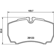 Mintex Rear Brake Pad Set fits Ford Transit 2006-2014 2.2 2.3 2.4 3.2