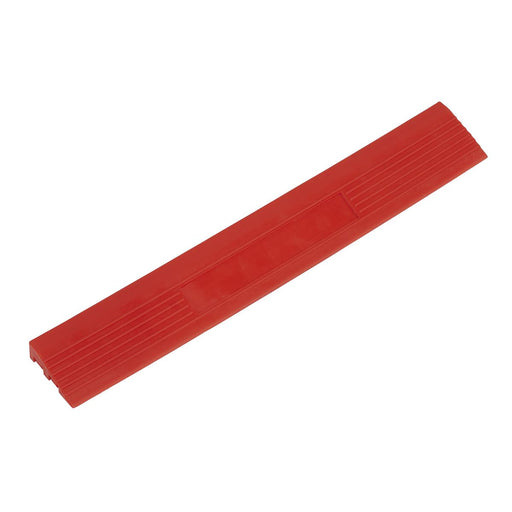 Sealey Polypropylene Floor Tile Edge 400 x 60mm Red Male Pack of 6 FT3ERM Sealey - Dynamic Drive
