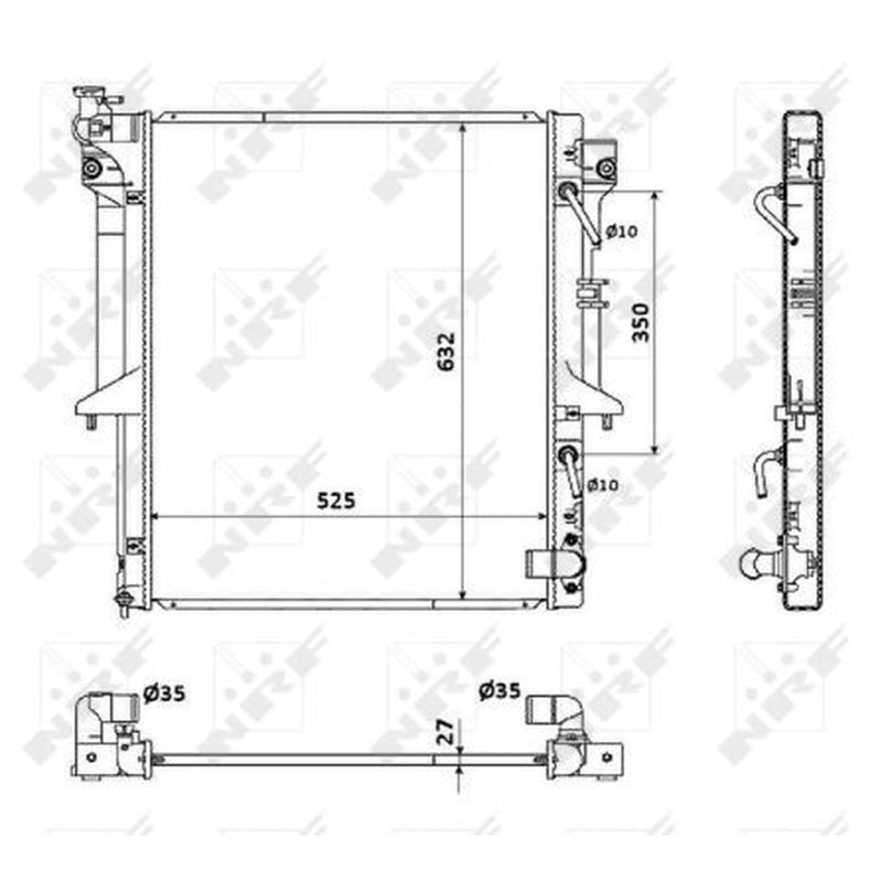 NRF Engine Radiator 53910