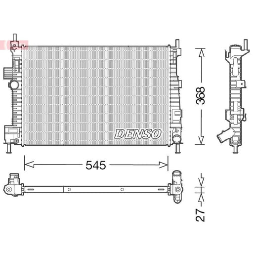 Denso Engine Radiator fits Ford C-Max II 2010-2019 1.6