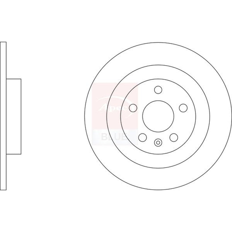 Apec Rear Brake Solid Discs & Pads fits Volvo V90 II 2016-2021