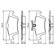 Bosch Front & Rear Pads fits Ford Focus III 2015-2018 2.3