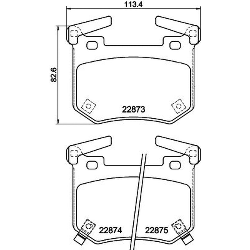 DON Rear Brake Pad Set fits Genesis G70 2021 on 2.0 2.2