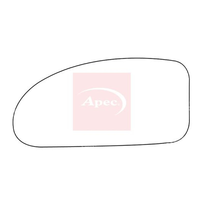 Apec Exterior Wing Mirror Glass Left fits Ford Focus I 1998-2004 1.4 1.6 1.8 2.0