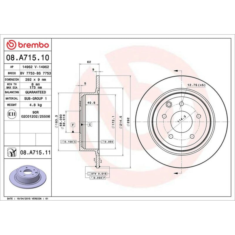 Brembo Front & Rear Brake Discs & Pads fits Nissan Qashqai I 2006-2013