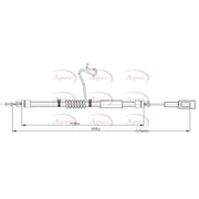Apec Handbrake Cable Right Rear CAB1816