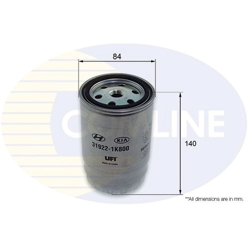 Comline Fuel Filter Element fits Hyundai IX20 2010-2019 1.4 1.6
