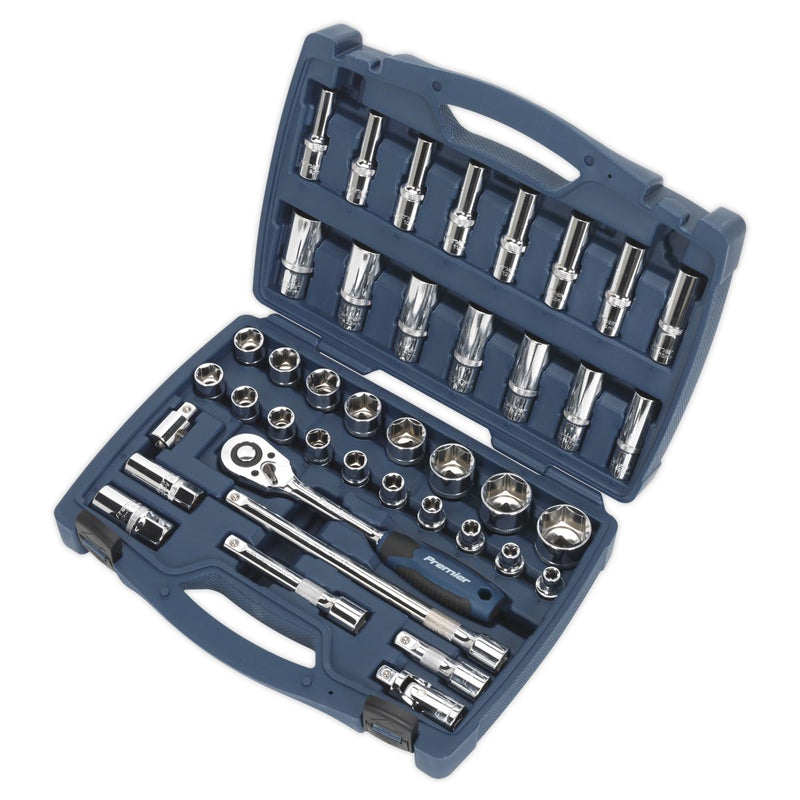 Sealey Socket Set 41pc 1/2"Sq Drive WallDrive Metric AK8993 Sealey - Dynamic Drive