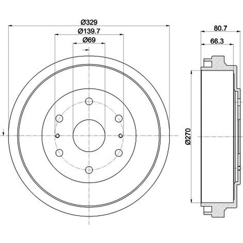 Mintex Brake Drum Assembly Rear fits Toyota Granvia 1995-2004 2.7 3.0