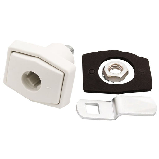 Zadi Rectangular Push Lock Off White for Caravan/Motorhomes Nova - Dynamic Drive