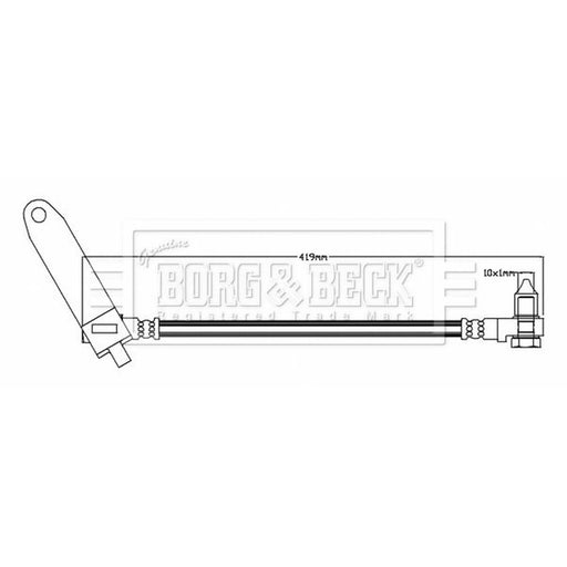 Borg & Beck Brake Hydraulic Hose Line Front Right BBH7536