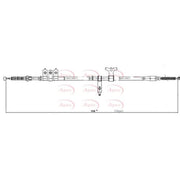 Apec Handbrake Cable Right Rear fits Mazda BT-50 Pickup 2006-2013 2.5