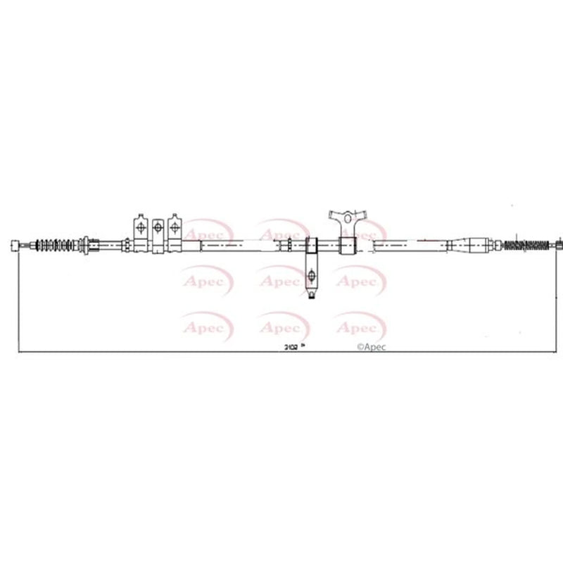 Apec Handbrake Cable Right Rear CAB1600