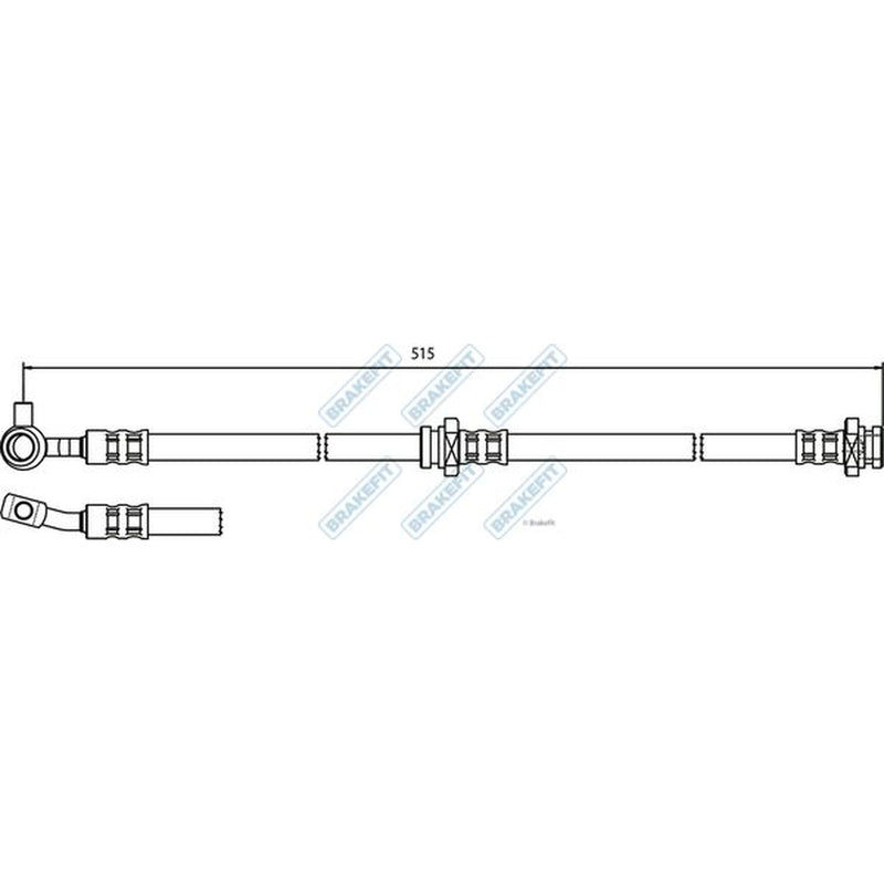 Apec Brake Hydraulic Hose Line Front Right fits Nissan X-Trail I 2001-2013