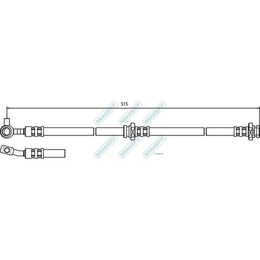 Apec Brake Hydraulic Hose Line Front Right BHO4241