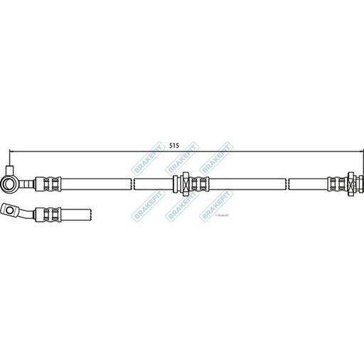 Apec Brake Hydraulic Hose Line Front Right fits Nissan X-Trail I 2001-2013