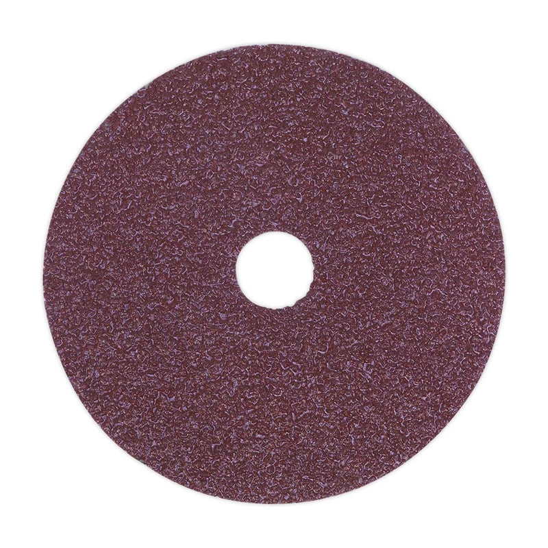 Sealey Sanding Disc Fibre Backed 115mm 24Grit Pack of 25 FBD11524 Sealey - Dynamic Drive
