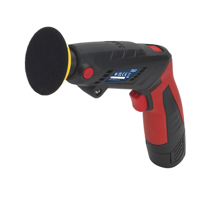 Sealey Cordless Mini Sander/Polisher Kit75mm 12V Lithium-ion CP2812V Sealey - Dynamic Drive