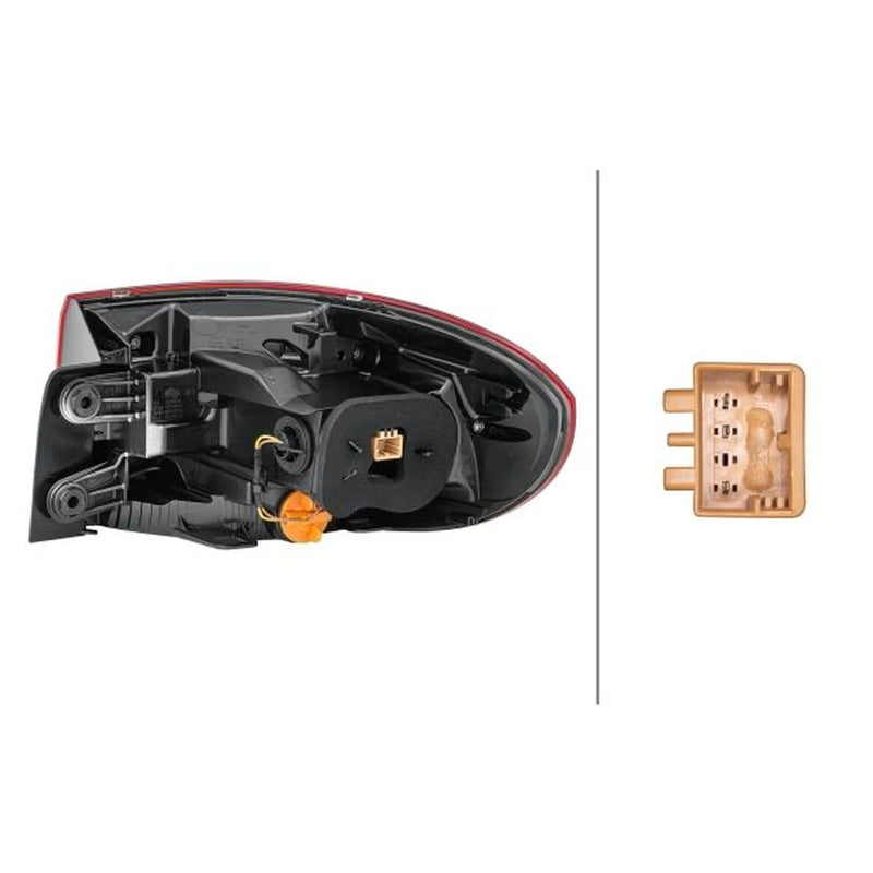 Hella Tail Light / Lamp PY21W Left fits VW Tiguan 2007-2018 1.4 2.0