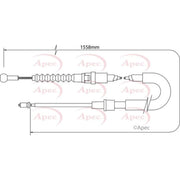 Apec Handbrake Cable Right Rear CAB1547