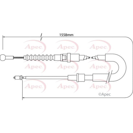 Apec Handbrake Cable Right Rear CAB1547