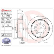 Brembo 2 x Internally Vented Rear Brake Discs 09.D618.11-x2