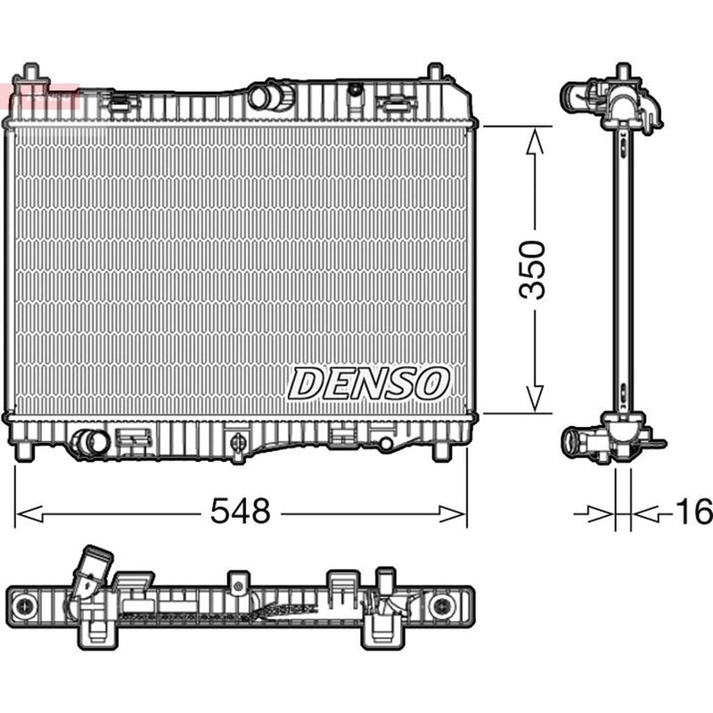 Denso Engine Radiator fits Ford Fiesta VI 2008-2017 1.4