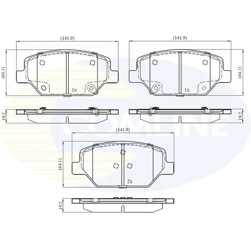 Comline Front Brake Pad Set fits Opel Insignia B Country Tourer 2017 on 1.5 2.0