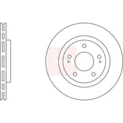 Apec 2 x Vented Brake Discs fits Mitsubishi Shogun Pinin I 1999-2007 1.8 2.0