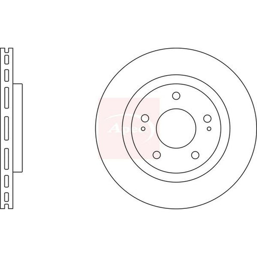 Apec 2 x Vented Brake Discs fits Mitsubishi Shogun Pinin I 1999-2007 1.8 2.0