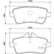 Mintex Rear Brake Pad Set fits Mercedes-Benz Gl-Class 2012-2015