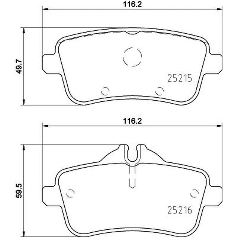 Mintex Rear Brake Pad Set fits Mercedes-Benz Gl-Class 2012-2015