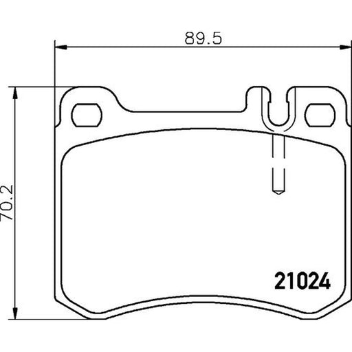 Mintex Front Brake Pad Set fits Mercedes-Benz Sl 1980-1989