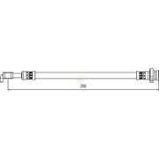 NAPA Brake Hydraulic Hose Line Rear Left fits Nissan Qashqai I 2006-2013