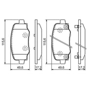 Bosch Front & Rear Pads fits Alfa Romeo Tonale 2022 on 1.3
