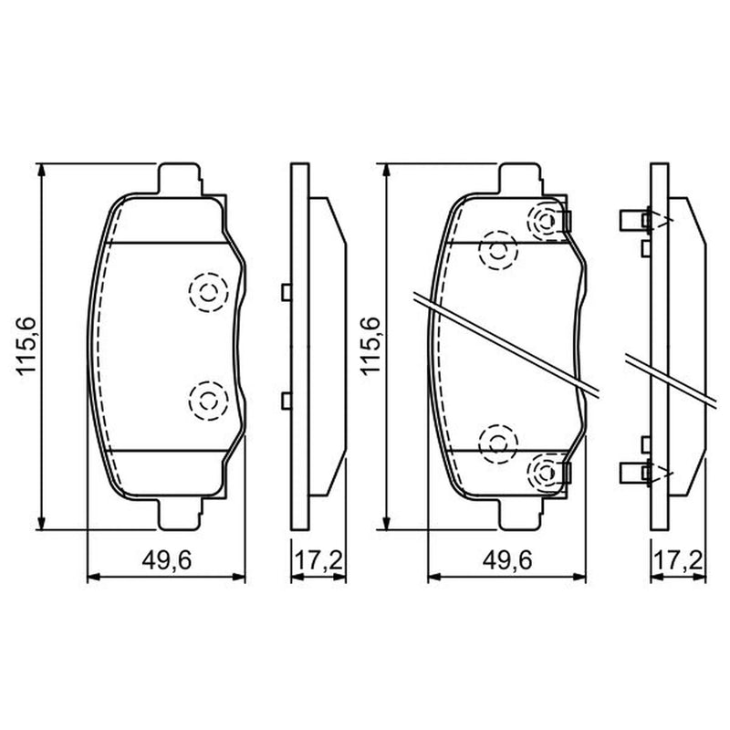 Bosch Front & Rear Pads fits Alfa Romeo Tonale 2022 on 1.3
