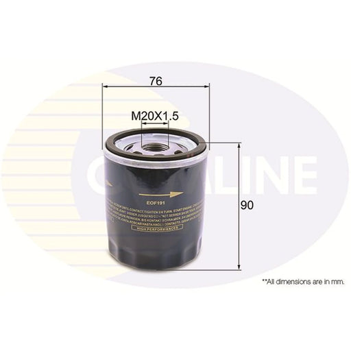 Comline Engine Oil Filter fits Ford C-Max 2007-2010 1.8