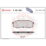 Brembo Front & Rear Pads fits Toyota Land Cruiser Colorado 1995-2002 2.7 3.0 3.4