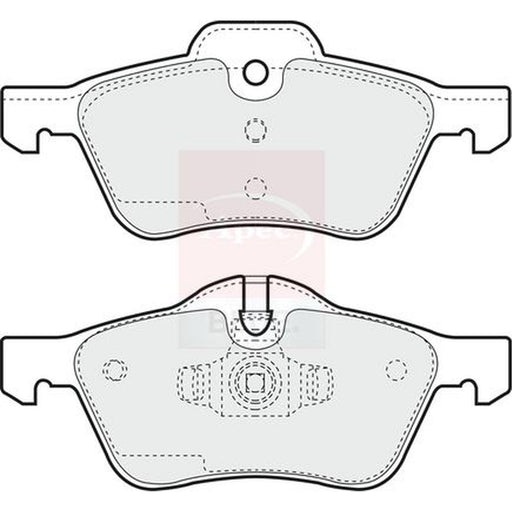Apec Front Brake Pad Set fits Mini Mini 2001-2008