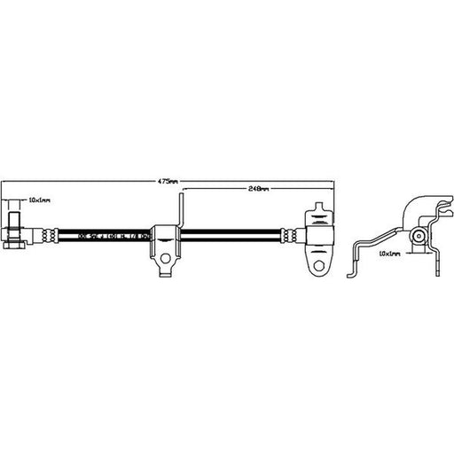Abtex Brake Hydraulic Hose Line Front Left fits Ford Transit 1999-2006