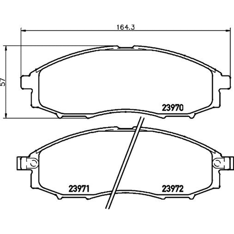 Mintex Front Brake Pad Set fits Nissan Navara 1998-2001 2.5