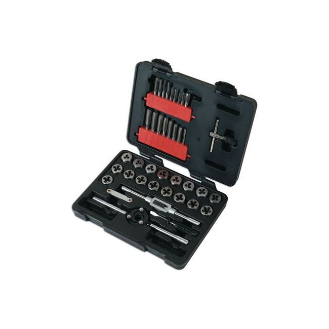 Laser Metric Tap & Die Set 39pc 7669 Laser - Dynamic Drive
